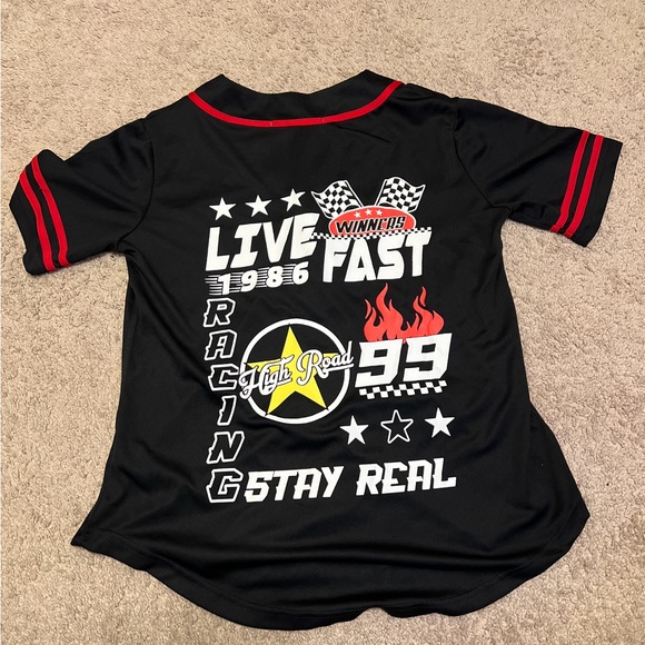 VTG 90's Car Shirt Racing "jersey" button up Vine and Valley (M) - Picture 2 of 5